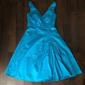 David’s Bridal Sleeveless V Neck Sateen Dress